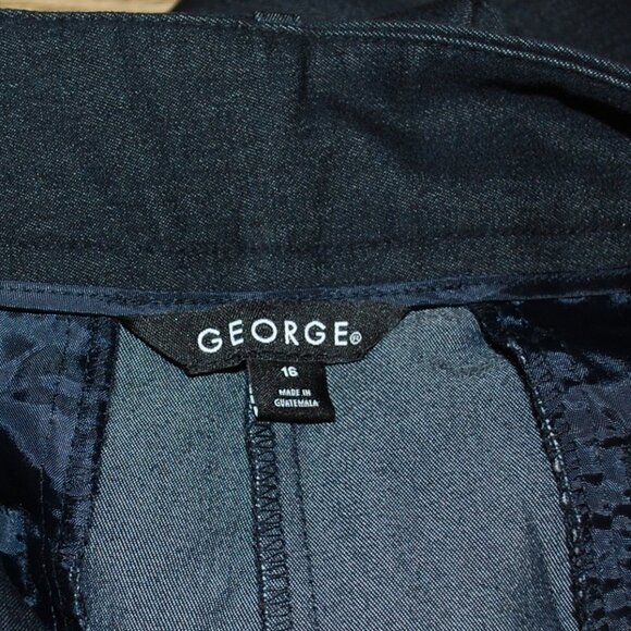 George Womens Plus Size Black Pants  16 - Picture 2 of 14